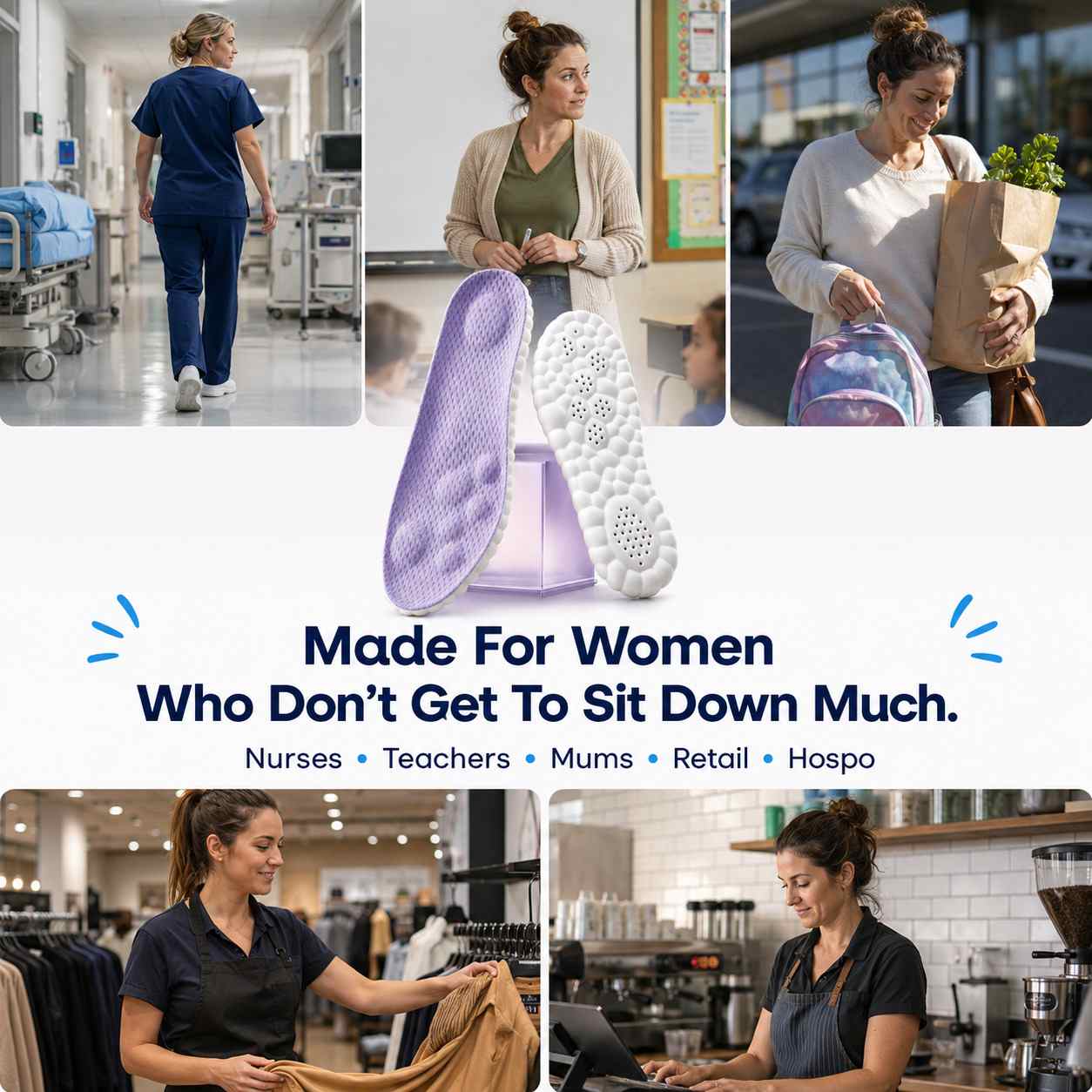 KangaFeet™ Insoles - All-Day Comfort For Women On Their Feet