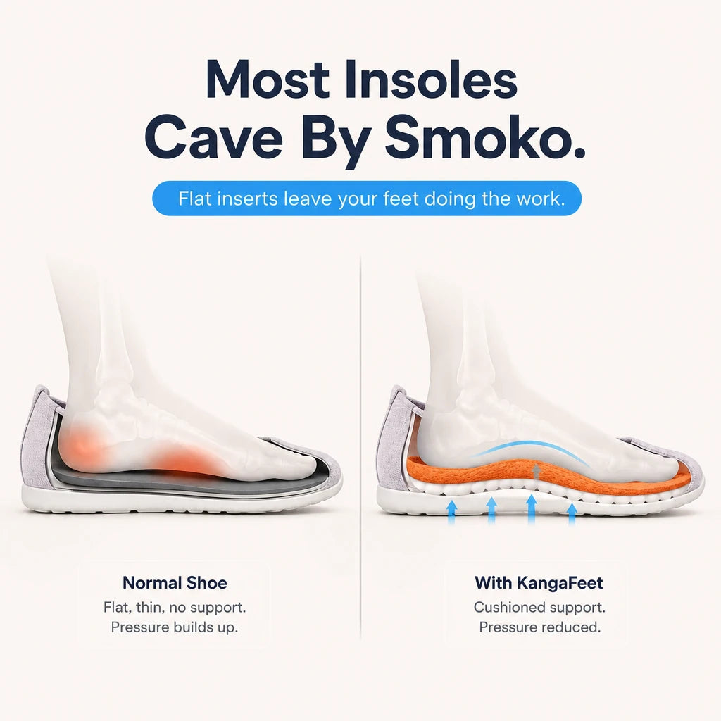Most insoles cave by smoko